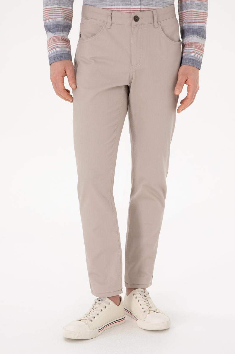 Erkek Taş Slim Fit Kanvas Pantolon