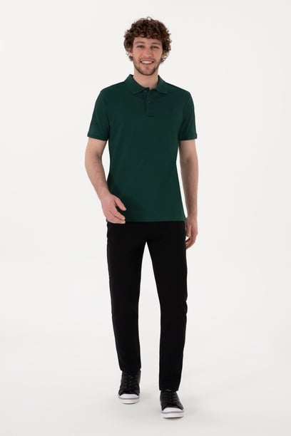Erkek Siyah Slim Fit Kanvas Pantolon