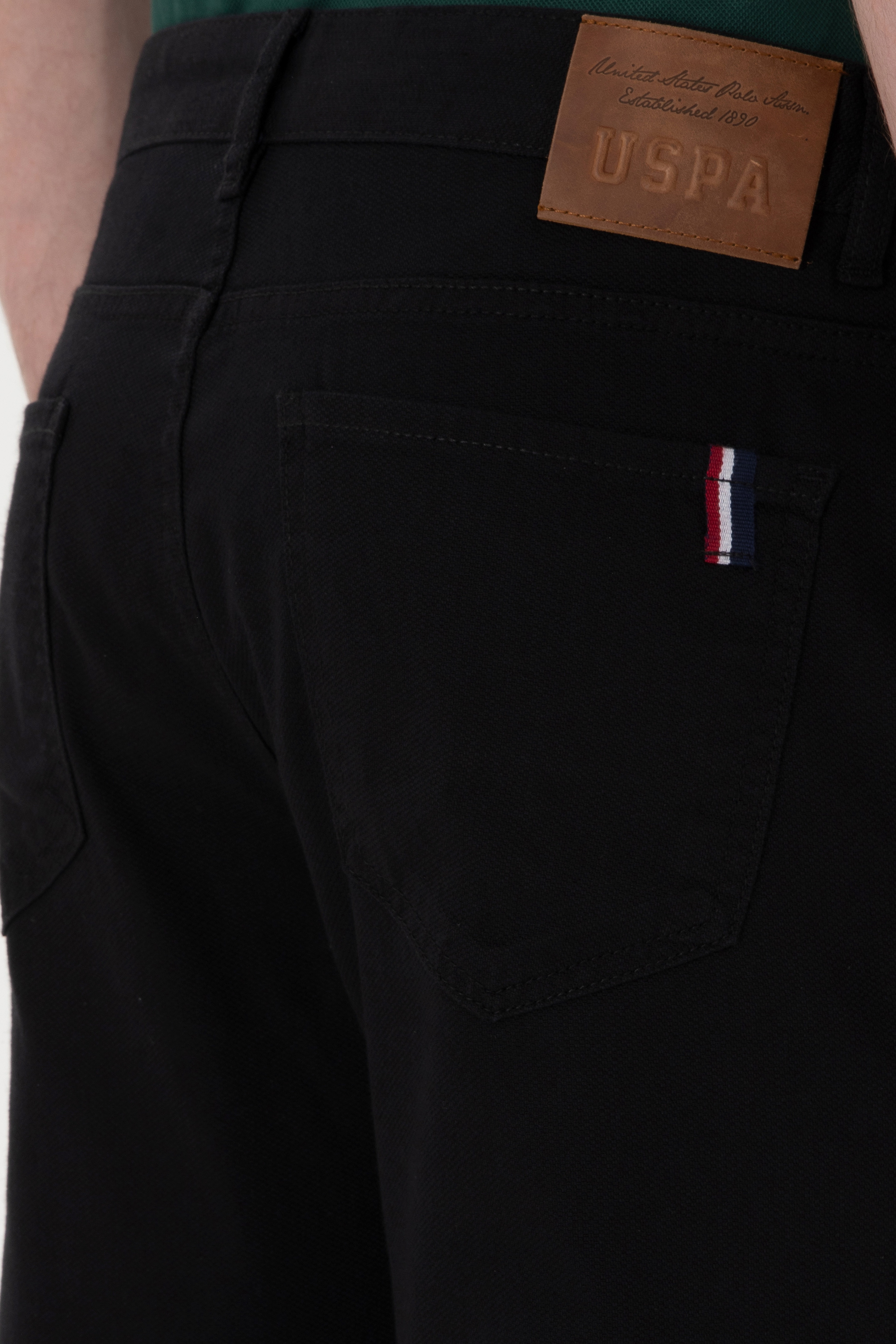 Erkek Siyah Slim Fit Kanvas Pantolon - Image 6
