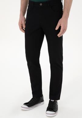 Erkek Siyah Slim Fit Kanvas Pantolon - 50309119087