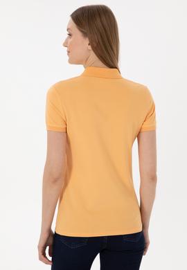 Kadın Turuncu Basic Polo Yaka Tişört - 50305764104