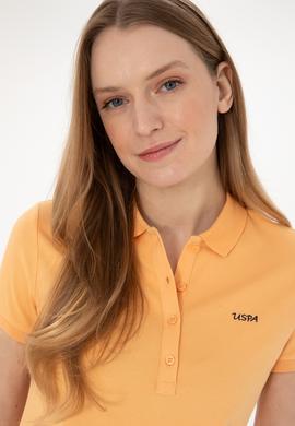 Kadın Turuncu Basic Polo Yaka Tişört - 50305764104