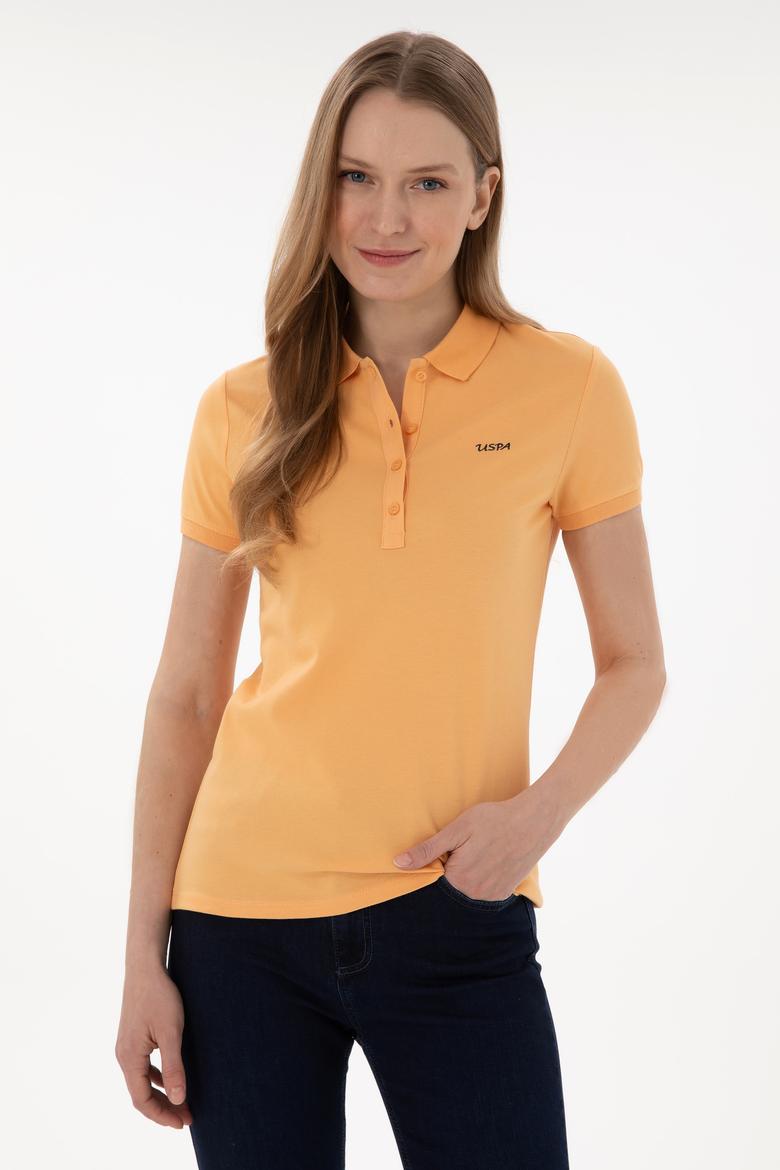 Kadın Turuncu Basic Polo Yaka Tişört