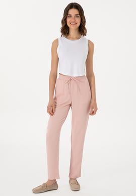 Kadın Pembe Kanvas Pantolon - 50306423032