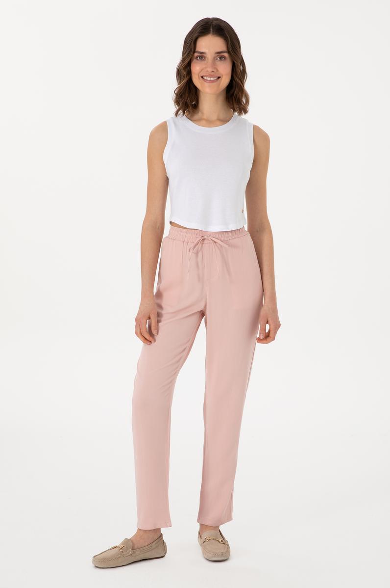Kadın Pembe Kanvas Pantolon