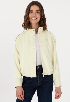 Kadın Limon Deri Ceket - 50307410006
