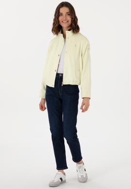 Kadın Limon Deri Ceket - 50307410006