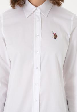 Kadın Beyaz Uzun Kollu Basic Gömlek - 50298089014