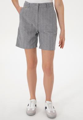 Kadın Mavi Dokuma Şort - 50282334012