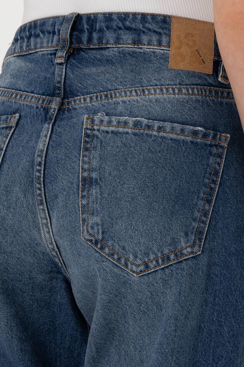 Kadın Mavi Jean Pantolon - 50282660006