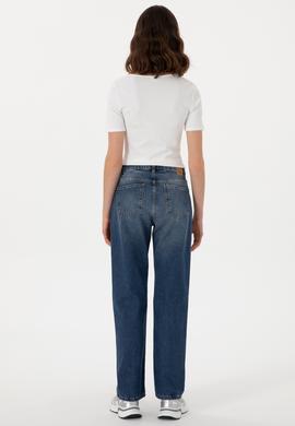 Kadın Mavi Jean Pantolon - 50282660006