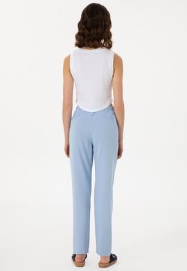 Kadın Açık Mavi Kanvas Pantolon - 50306423021