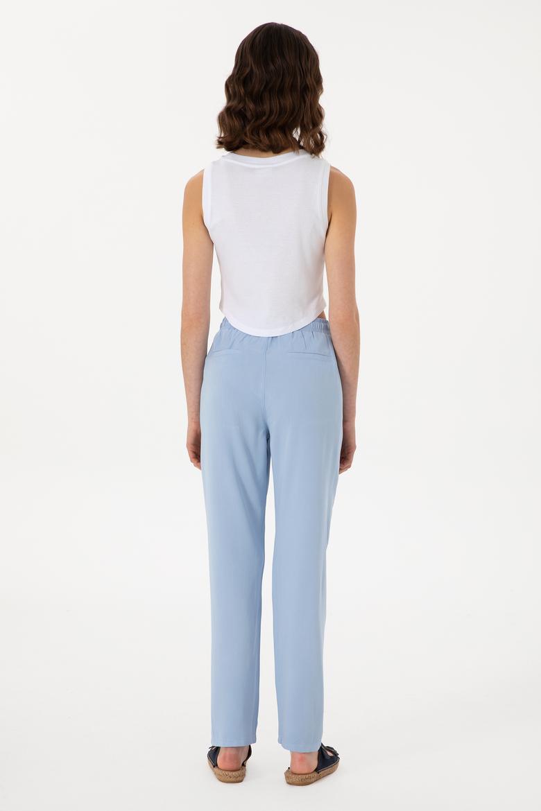 Kadın Açık Mavi Kanvas Pantolon - 50306423021
