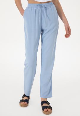 Kadın Açık Mavi Kanvas Pantolon - 50306423021