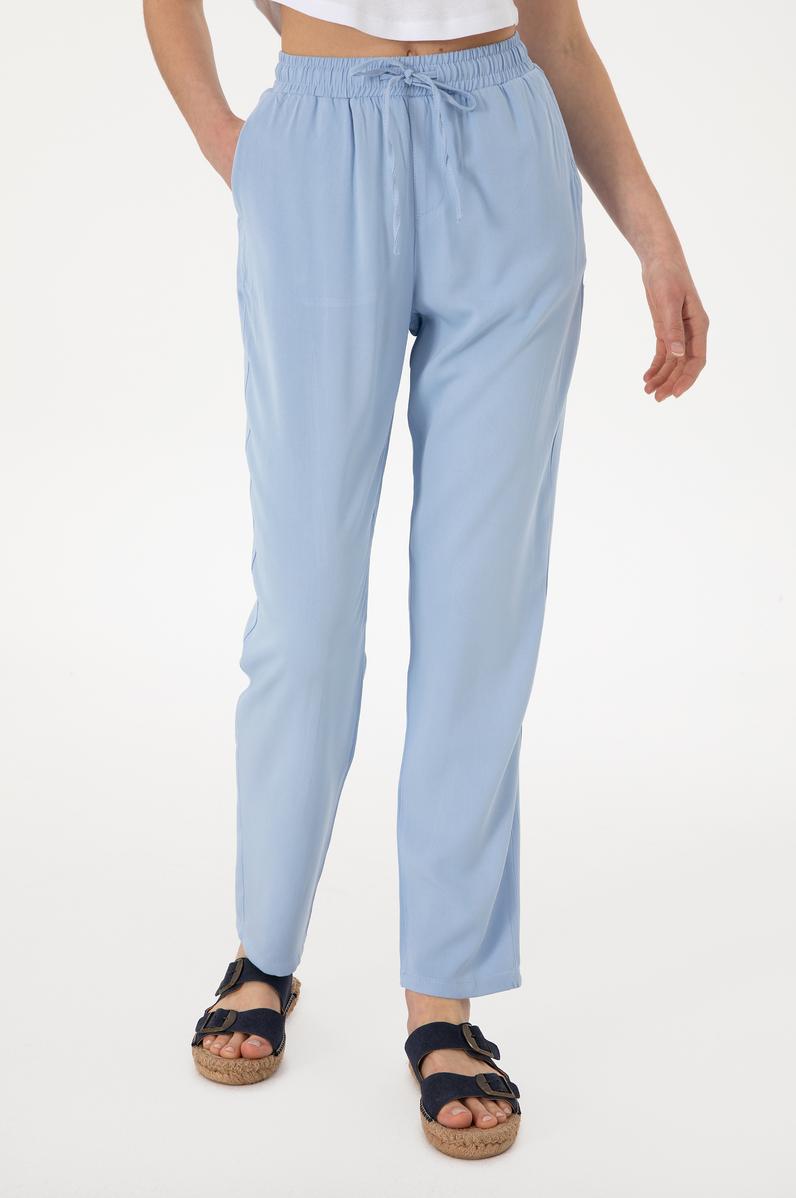 Kadın Açık Mavi Kanvas Pantolon