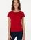 Kadın Kırmızı Bisiklet Yaka Tişört