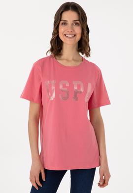 Kadın Pembe Basic Tişört - 50300850091