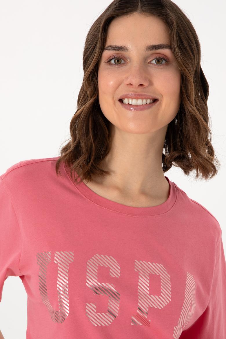 Kadın Pembe Basic Tişört - 50300850091