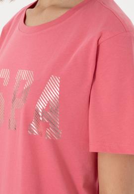 Kadın Pembe Basic Tişört - 50300850091