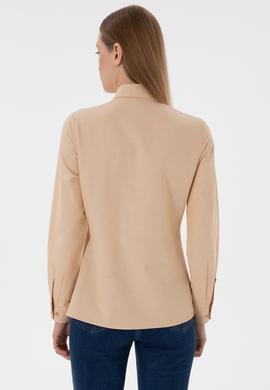 Kadın Camel Uzun Kollu Basic Gömlek - 50307726052