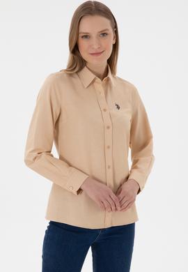 Kadın Camel Uzun Kollu Basic Gömlek - 50307726052