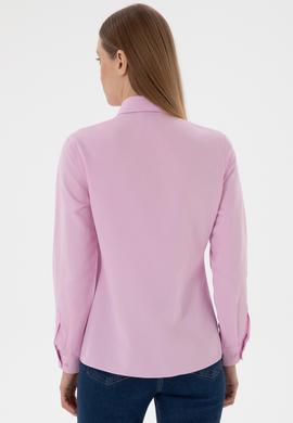 Kadın Pembe Uzun Kollu Basic Gömlek - 50307726029
