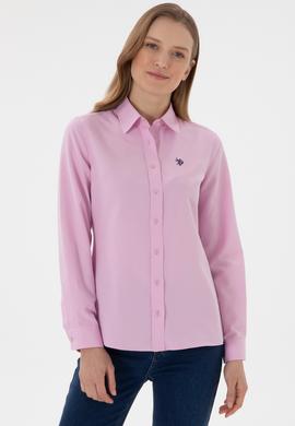 Kadın Pembe Uzun Kollu Basic Gömlek - 50307726029