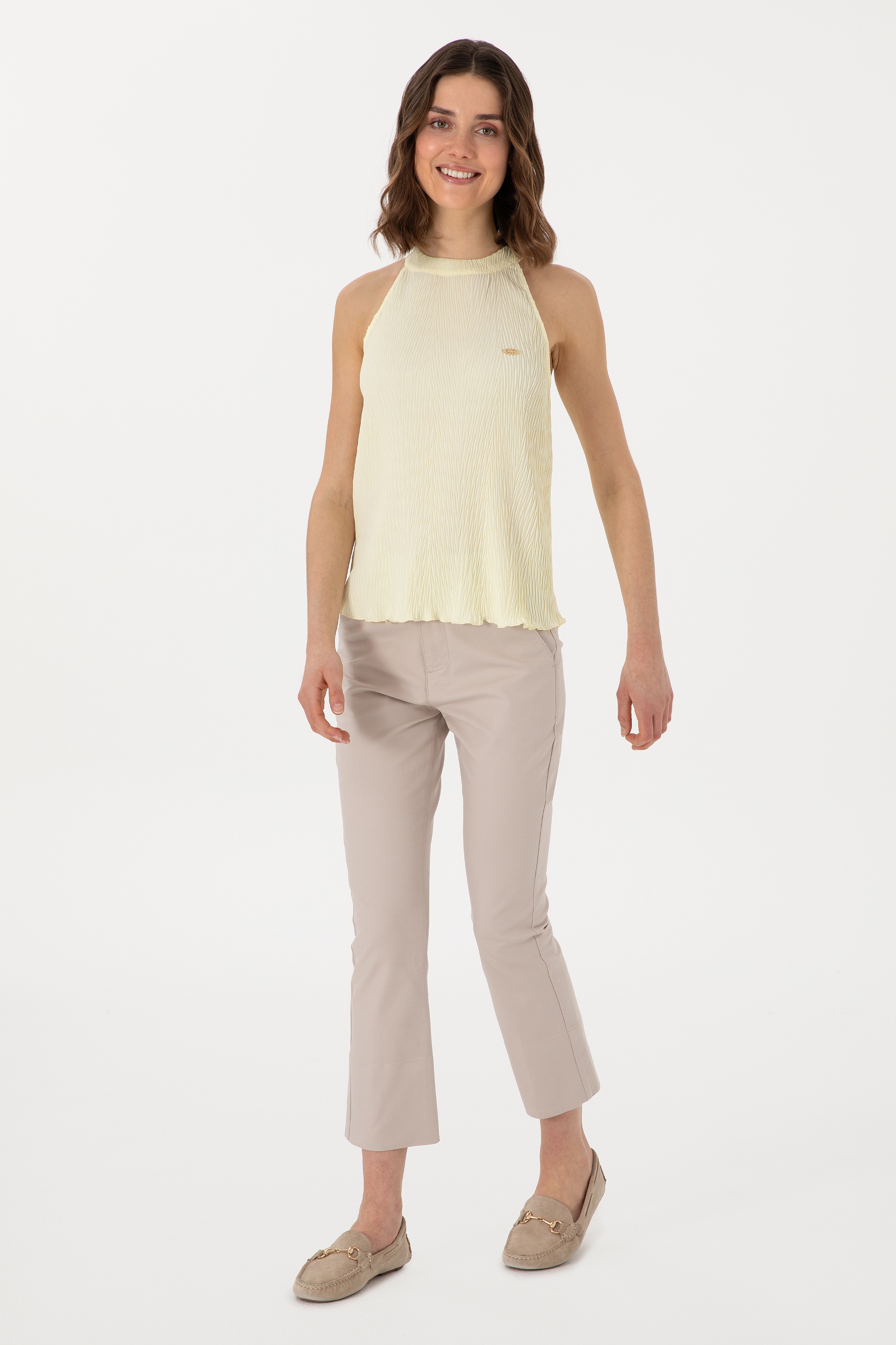 Kadın Taş Kanvas Pantolon - Image 3