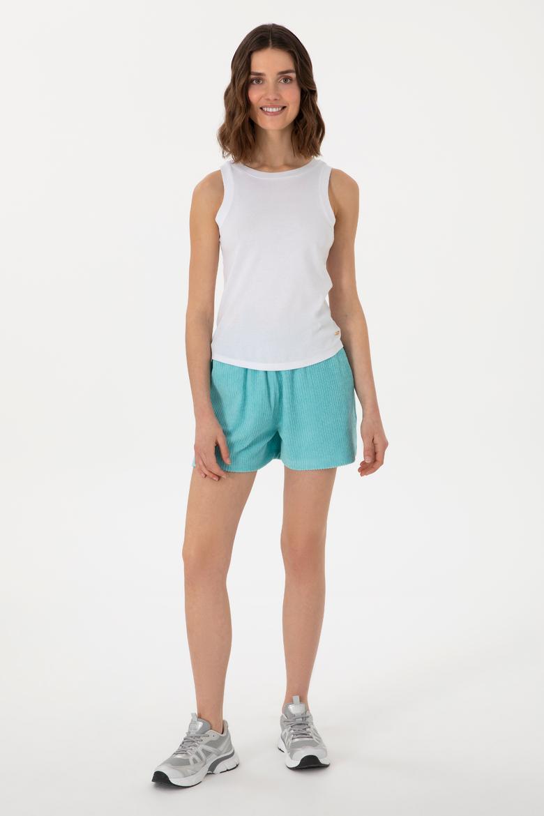 Kadın Mint Örme Şort