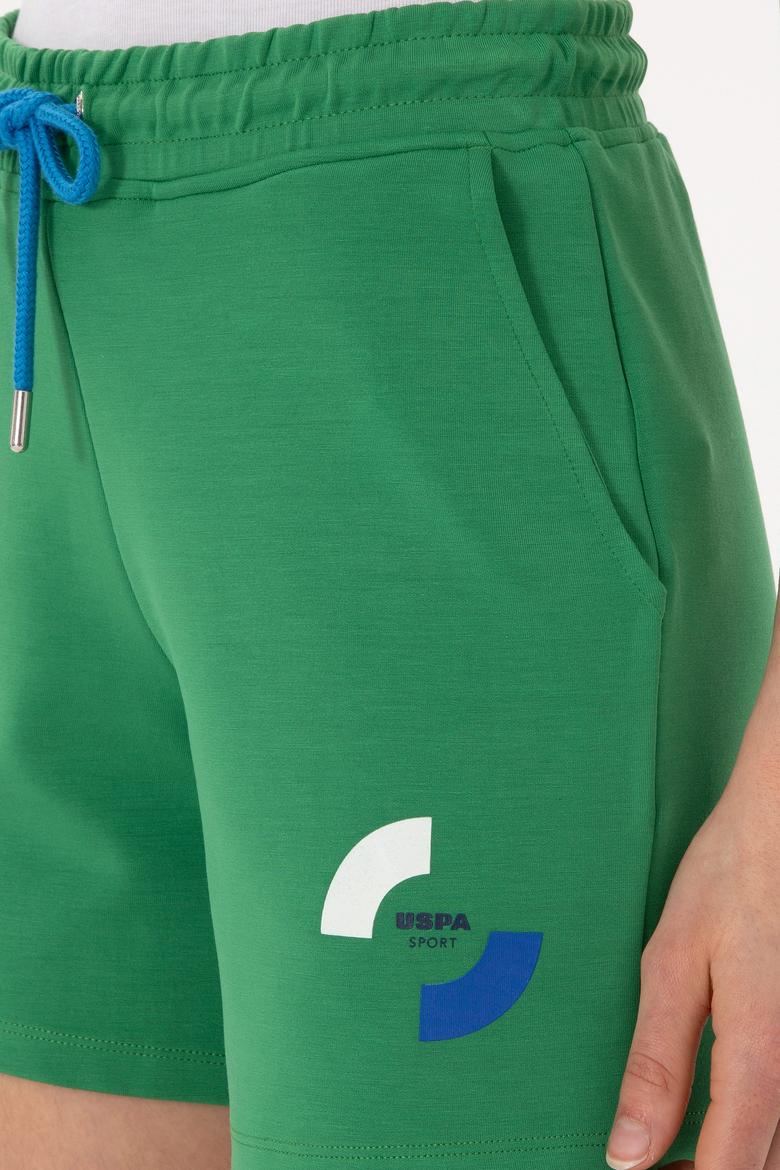 Kadın Yeşil Örme Şort - 50283475014