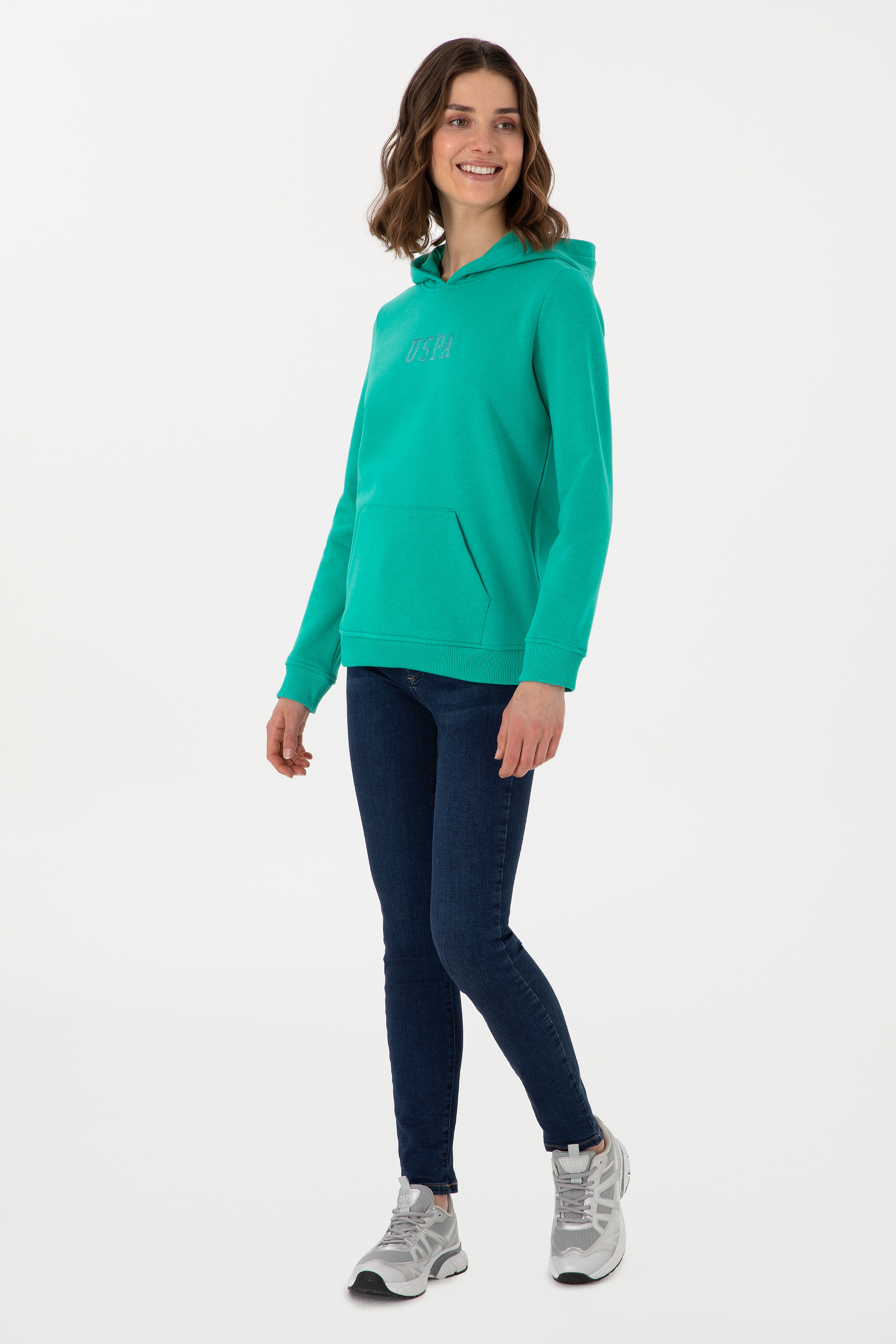 Kadın Mint Basic Sweatshirt