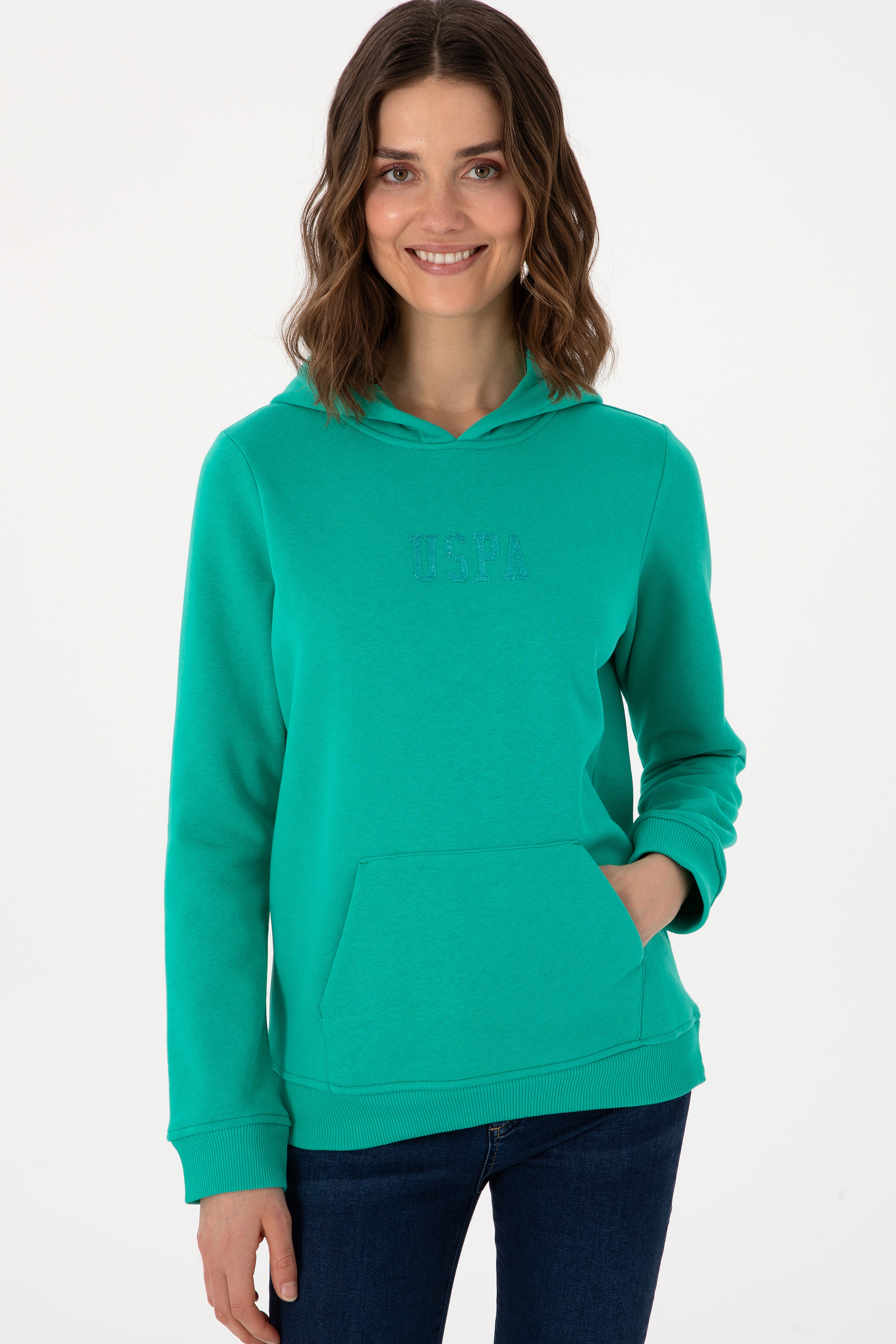 Kadın Mint Basic Sweatshirt