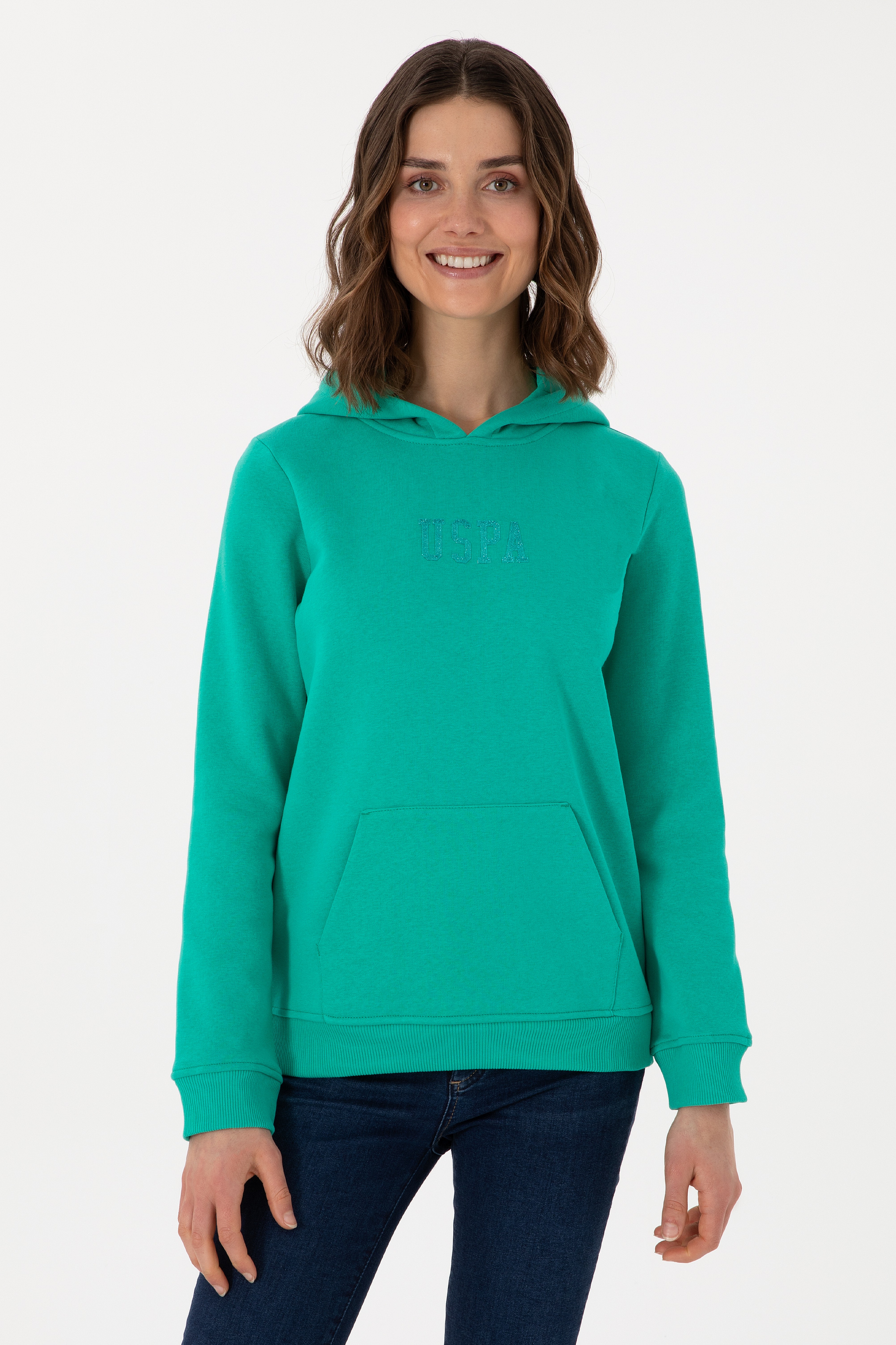 Kadın Mint Basic Sweatshirt - Image 1
