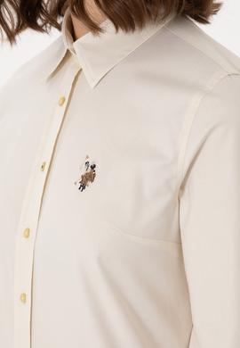 Kadın Açık Haki Uzun Kollu Basic Gömlek - 50298089047