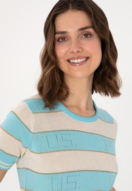 Kadın Mavi Kazak - 50299327029