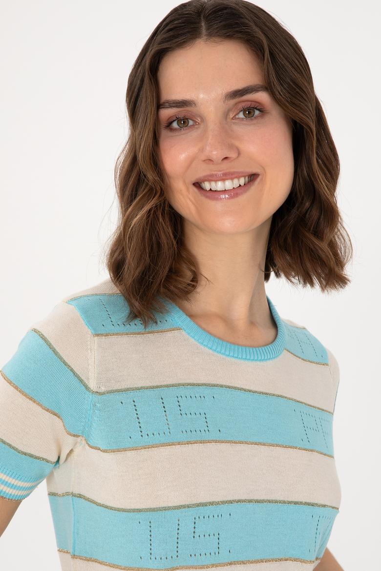 Kadın Mavi Kazak - 50299327029