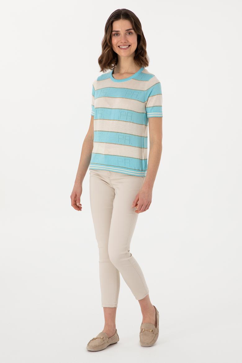 Kadın Mavi Kazak - 50299327029