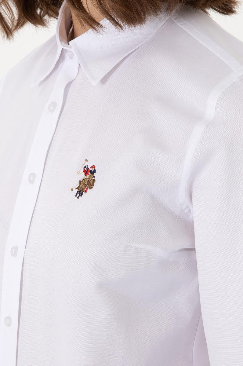 Kadın Beyaz Uzun Kollu Basic Gömlek