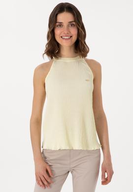 Kadın Limon Kolsuz Bluz - 50299511006