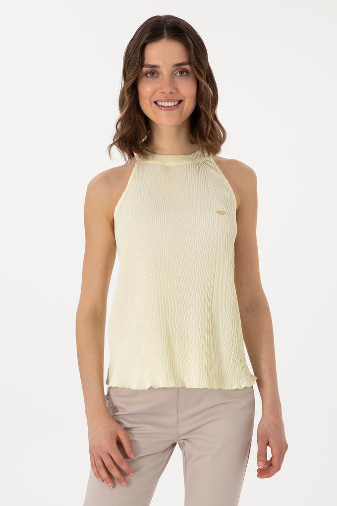 Kadın Limon Kolsuz Bluz