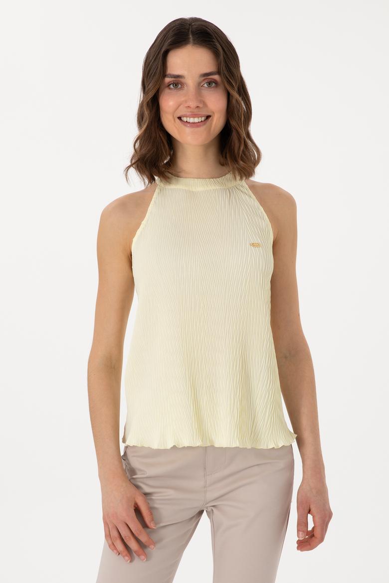 Kadın Limon Kolsuz Bluz