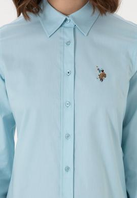 Kadın Aqua Uzun Kollu Basic Gömlek - 50298089056