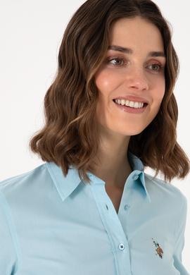 Kadın Aqua Uzun Kollu Basic Gömlek - 50298089056