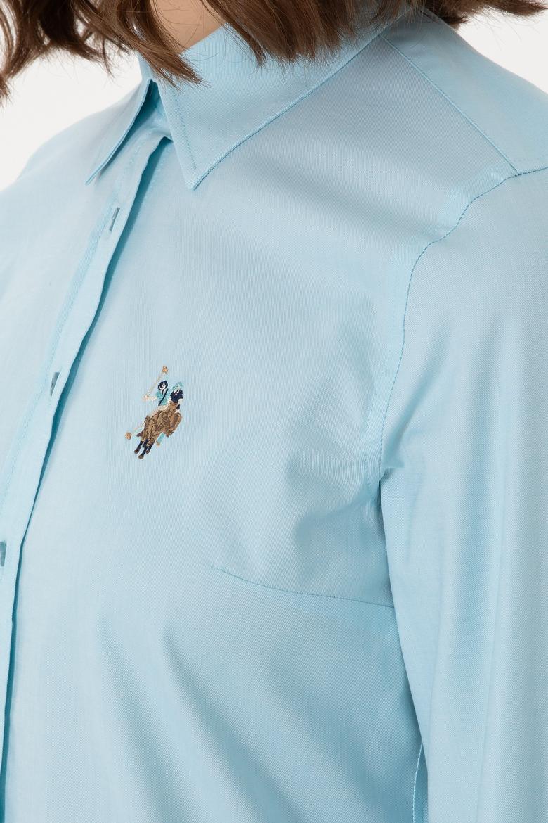 Kadın Aqua Uzun Kollu Basic Gömlek - 50298089056