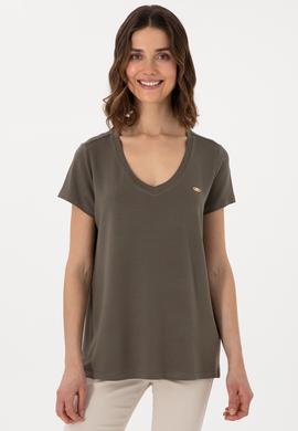 Kadın Vizon Basic Tişört - 50300829113