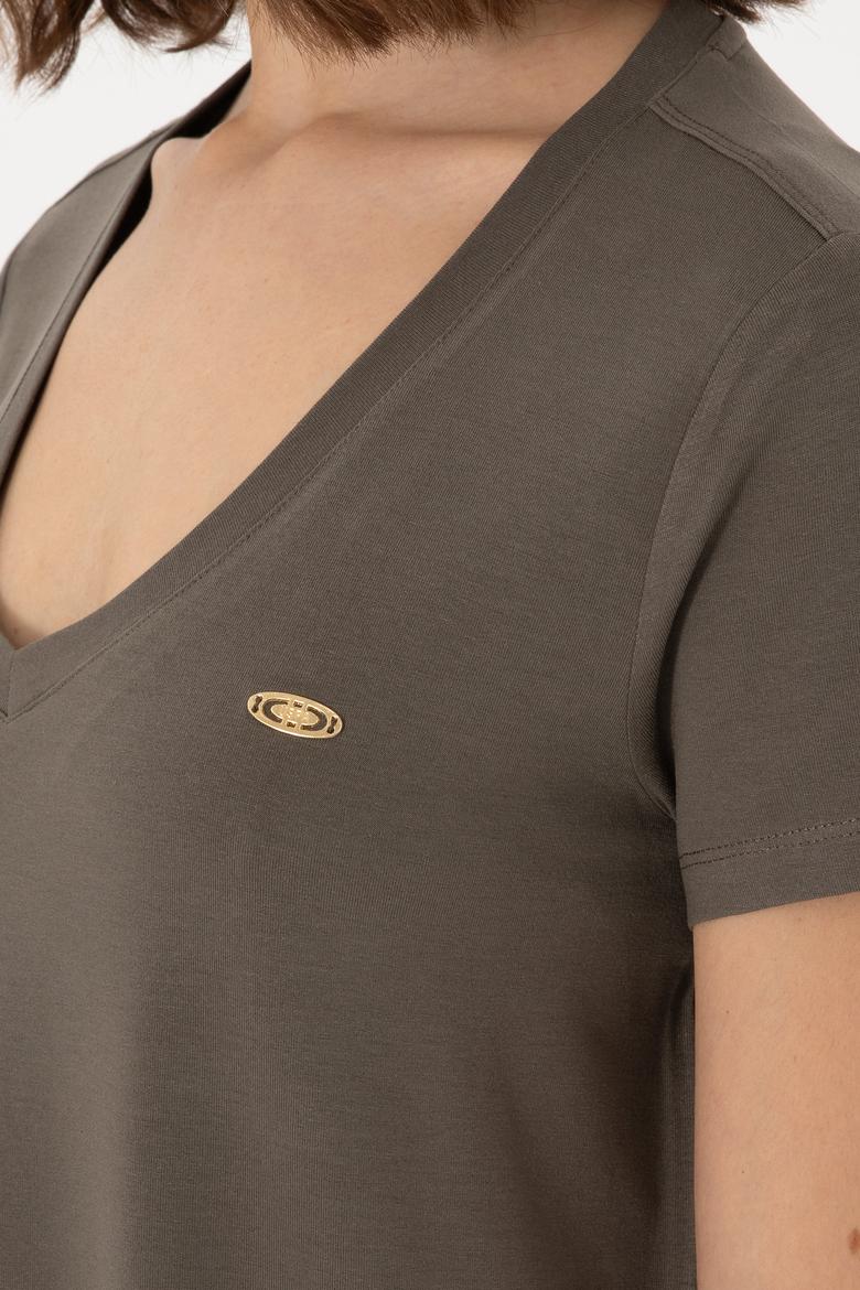 Kadın Vizon Basic Tişört - 50300829113