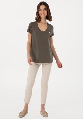 Kadın Vizon Basic Tişört - 50300829113