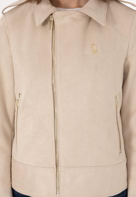 Kadın Ekru Deri Ceket - 50307493005
