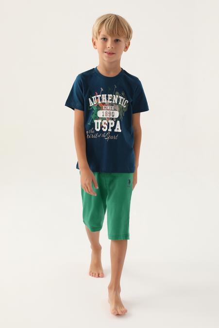 Erkek Çocuk İndigo Pijama Takımı