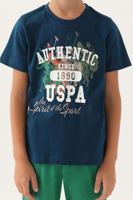 Erkek Çocuk İndigo Pijama Takımı